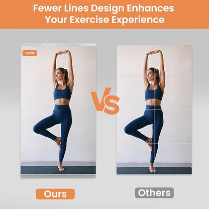 LOAAO Home Gym Mirror, 83"x39"-2 PCS Gym Mirrors for Wall, Frameless, Tempered Glass, Large Workout Mirrors for Home Gym, Dance Studio, Yoga Room, Garage Gym