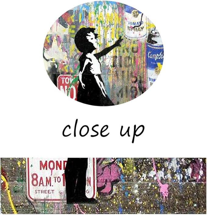 Yatsen Bridge Banksy Wall Art Canvas, Girl and Balloon Picture, Graffiti Poster and Print Modern Pop Street Graffiti Home Decorations Ready to Hang - 28x44 inch