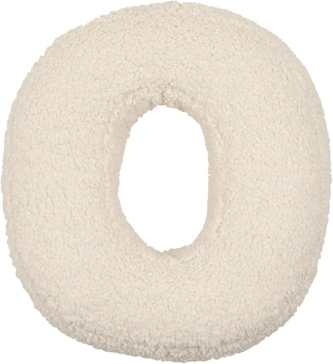 Letter Pillow English Letter Plush Pillow Cozy Lambswool Initial Throw Pillow Alphabets Letter Decorative Cushion Comforting Huggable Stuffed Cushion for Bedroom Sofa（15.7 * 13.8 * 3.9 in）