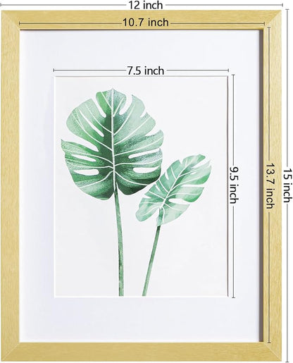eletecpro 11x14 Picture Frames Set of 10, Picture Frame Collage Wall Decor Display 8x10 Photo with Mat or 11x14 without Mat, Home Decor Gallery Wall Frame for Wall Mounting, Gold