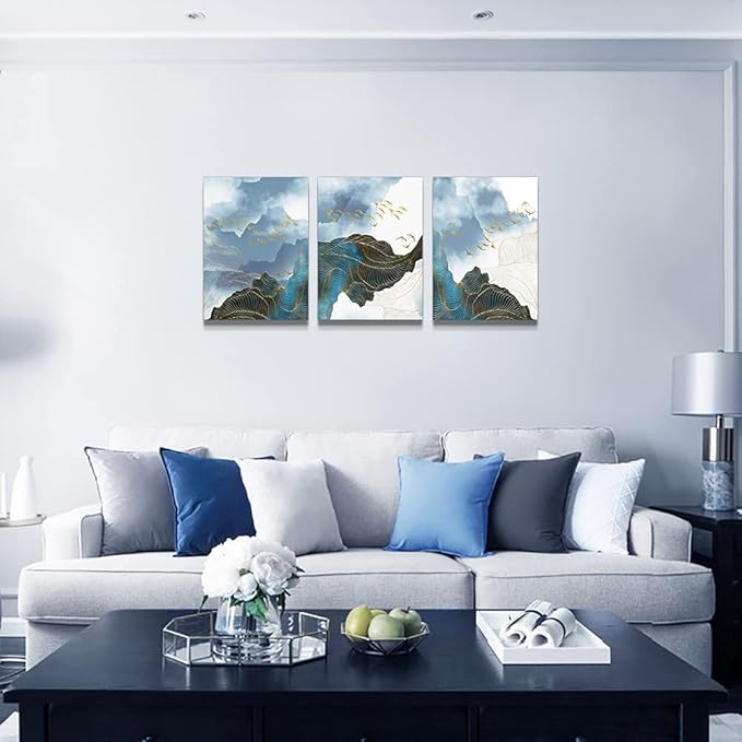 Wall Decor For Living Room Canvas Wall Art For Bedroom Modern Family Bathroom Canvas Art Kitchen Fashion Abstract Pictures Artwork Office Wall Paintings Ready To Hang Home Decoration 12" X 16" 3 Piece