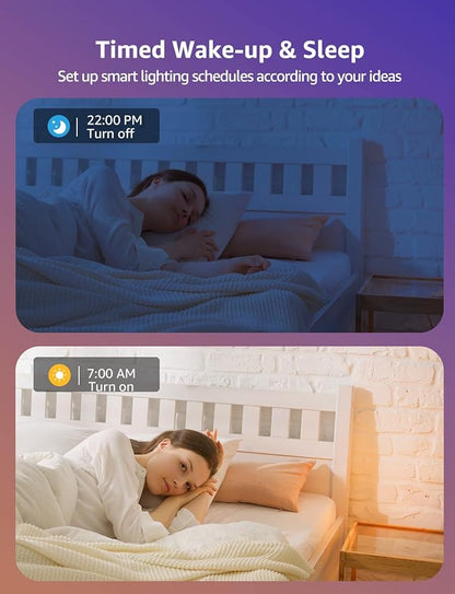 Lepro R2 AI Smart LED Recessed Lighting 6 Inch, RGBCW APP Control Ceiling Lights, Alexa & Google Compatible, 12W 1050LM Slim Canless Downlight, Personalized AI Lighting Designer, 2.4GHz WiFi, 4-Pack