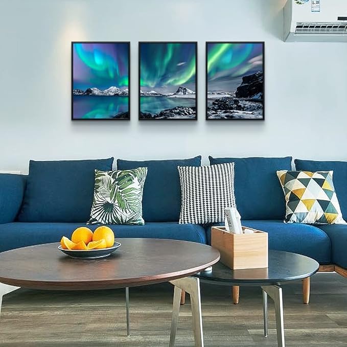 MHARTK66 Abstract Wall Art, 12x16in Set of 3 Piece Framed Draw, Modern Home Decor for Living Room, Bedroom