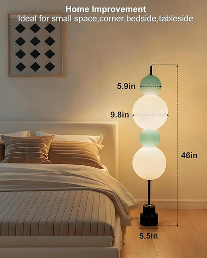 Lightdot Blue Globe Floor Lamp with 3 Color Temperatures LED Bulbs Included,Dimmable Floor Lamps with Touch Switch,Unique Modern Standing Tall Lamp for Bedroom Living Room/Sofa Beside/Corner Decor