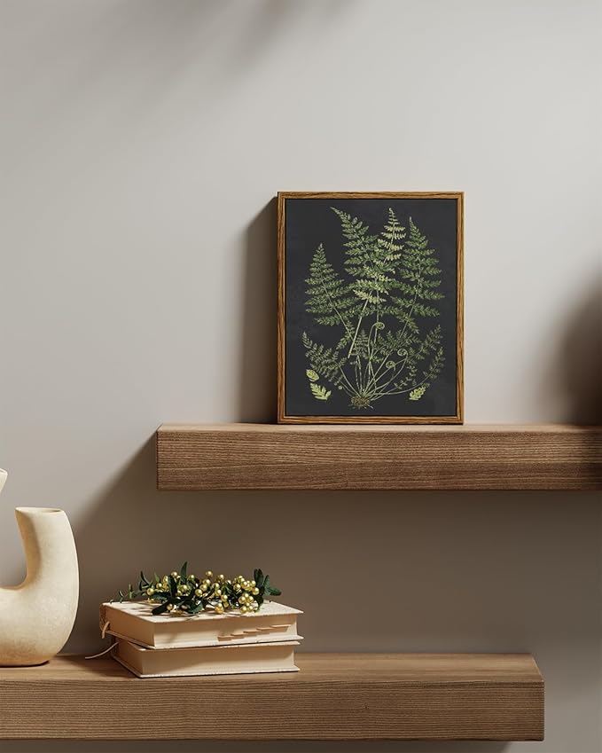 VIYYIEA Framed Canvas Wall Art Home Decor Aesthetic Minimalist Botanical Print Boho Pictures for Rustic Vintage Farmhouse Artwork Bedroom Bathroom House Decor Kitchen Wall Decor 8x10in
