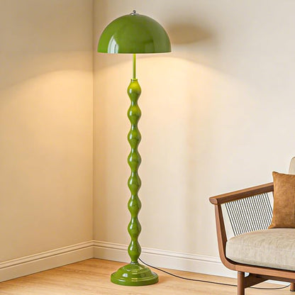Unique Floor Lamp Creative Green Mushroom Lamp Standing Lamp with 38CM Wide Iron Shade and Foot Switch Modern Floor Light for Living Room, Bedroom, Office, Corner