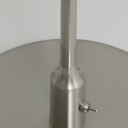 Table Lamp, Metal and Glass Modern Bedside Lamp, Decorative Table Light, Table Lamp for Living Room Bedroom Study Room, 12.6 * 16.5 Inch, Chrome & White