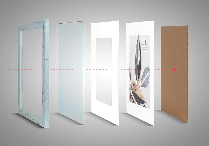 11x14 Picture Frame, Wall Gallery Photo Frame, Displays 11x14 inches without Mat or 8x10 inches with Mat, Blue 11x14 Frames