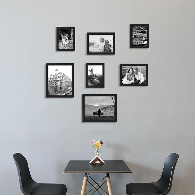 8.5x11 Picture Frames Black Set of 12 for Wall Gallery Collage Photo Frames or Tabletop Display