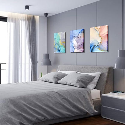 Abstract Wall Decor For Living Room Large Size Canvas Wall Art Paintings For Bedroom Colorful Color Abstract Wall Artworks Pictures For Office Decor Bathroom Home Decorations Art 3 Piece 16x24