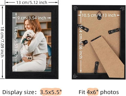 Giftgarden 4x6 Picture Frame Black 4 x 6 Photo Frames Bulk for Wall or Tabletop, Set of 12