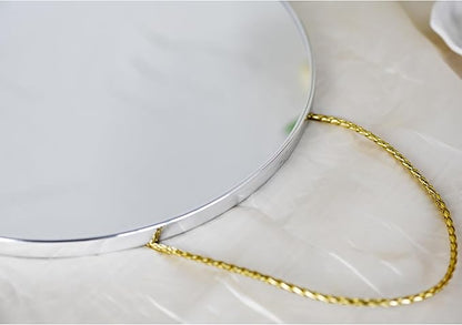 Funerom Sliver Round Wall Mirror 12.6 Inches Circle Mirror Bathroom Mirrors