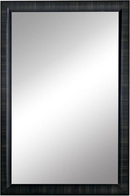 Black Framed Bathroom Mirror, 20x30 Inch Rectangle Mirrors with Tempered Glass for Bathroom Bedroom or Entryway, Vertical & Horizontal Hanging