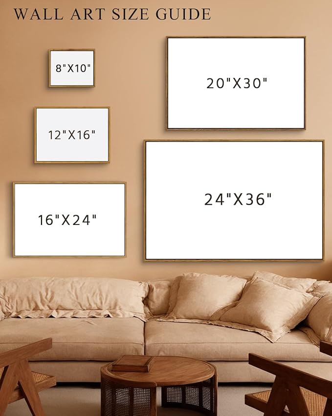 InSimSea Framed Canvas Prints Art Vintage Decor, Storm Clouds Vintage Coastal Wall Decor, Large Prints, Traditional Scenic Pictures for Bathroom Bedroom Farmhouse Office Decoration, 20"x30"