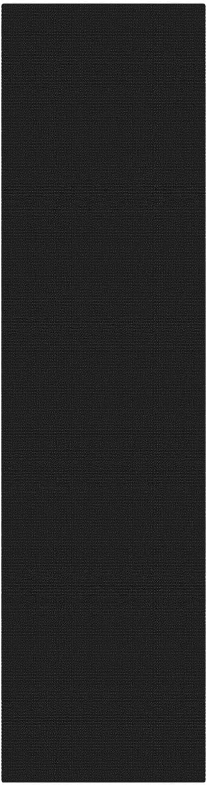 KOZYFLY Black Runners Rugs for Hallway 3x10, Wide Washable Runner Rug, Woven Non Slip Kitchen Runner, Braided Entryway Rug, Floor Carpet for Entry, Aisle, Hall, Black/Dark Grey