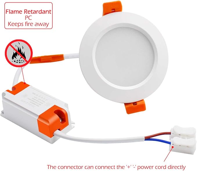 2 Inch LED Recessed Lighting, Dimmable Downlight 3W(35W Halogen Equivalent), CRI80, 3000K Warm White Ceiling Light with LED Driver(1 Pack)