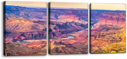 Pacimo Framed Canvas Print Wall Art Grand Canyon National Park Pictures Painting Prints on Canvas Nature Wilderness Landscape Wall Decor for Living Room Bedroom Office Ready to Hang - 12"x16"x3