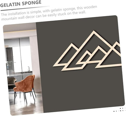 Cabilock Wooden Mountain Wall Art Decor Creative Wooden Wall Panel for Home Office and Living Room Unique Housewarming Abstract Nature-inspired Decoration