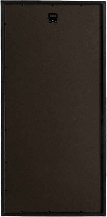 Kate and Laurel Adlynn Rectangular Panel Picture Frame Set of 2, 14 x 30 matted to 8 x 10, Black, Modern Two-Piece Photo Frame Set for Gallery Wall Decor in Living Room Wall Display
