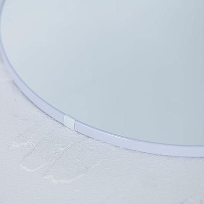 Funerom Round Wall Mirror 15.4 Inches Circle Mirror Bathroom Mirrors for Over Sink White