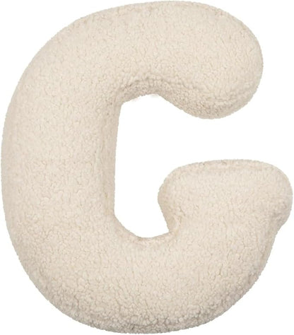 Letter Pillow English Letter Plush Pillow Cozy Lambswool Initial Throw Pillow Alphabets Letter Decorative Cushion Comforting Huggable Stuffed Cushion for Bedroom Sofa（15.7 * 13.8 * 3.9 in）