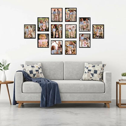 Giftgarden Black 8x10 Picture Frame Bulk, Multi 8 x 10 Photo Frames Set for Wall Hanging or Tabletop, 12 Pack