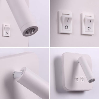 Wall Wash Light White Bed LED with Interior Wall Adjustable Spotlight Reading lamp Wall lamp for Hallway Bedroom Stairs Hotels Indoor Bedside Lamp 3000K (3W + 10W)