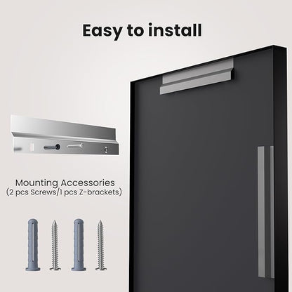 LOAAO Black Bathroom Mirror 28"X32" for Wall, Rectangle Bathroom Vanity Mirror, Hangs Vertically or Horizontally, Easy to Install, Modern Design