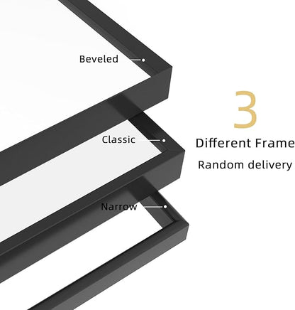 Beauty4U 59" x 16" Full Length Mirror with Stand & Wall Mount, HD Tempered Glass Full Body Mirror for Bedroom, Living Room, Dressing Room, Black Aluminum Frame