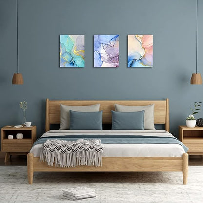 Abstract Wall Decor For Living Room Large Size Canvas Wall Art Paintings For Bedroom Colorful Color Abstract Wall Artworks Pictures For Office Decor Bathroom Home Decorations Art 3 Piece 16x24