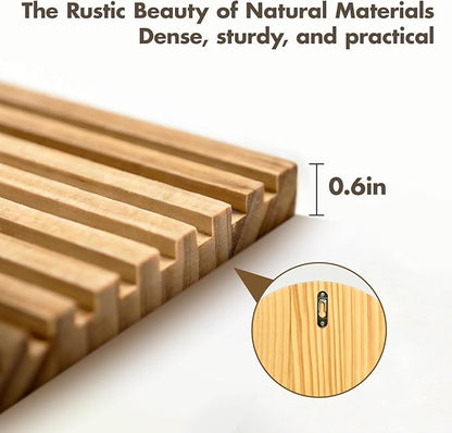 MASHDE Boho Wall Decor, 10 x 12 In Wooden Farmhouse Decor Nature Wall Art for Living Room Bathroom Bedroom Dining Room Office