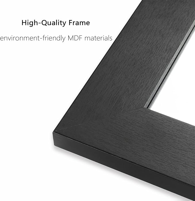 Syndra Rectangular Mirror with Frame Rustic 20x28‘’ Wall Mounted Rustic Vanity Mirror with Large Wood Frame Farmhouse Bathroom Mirror, for Bedroom, Living Room, Entryway Wall Decor(Black)