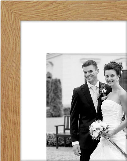 Americanflat Set of 7 Picture Frames with Shatter-Resistant Glass - Gallery Wall Frame Set with One 11x14, Two 8x10 and Four 5x7 Frames - Signature Collection - Dark Oak