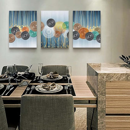 Abstract Canvas Boho Wall Art/Decor For Living Room Bedroom Bathroom Office Fashion Minimalist Wall Paintings/Pictures Artwork Home Decoration 3 Pieces
