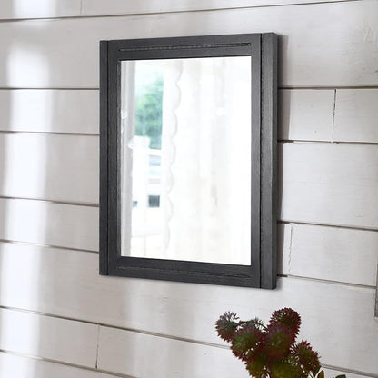 AAZZKANG Black Mirrors for Wall 50 x 40 cm with Rectangle Wood Framed Decorative Wall Mirror for Bedroom Living Room Bathroom Entryway