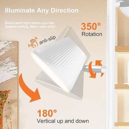 42W Tree Floor Lamp, Super Bright LED Standing Lamp with Remote, Modern Dimmable Floor Lamps,Individual Control, Rotable Head LED Lamp for Living Room Bedroom Office,White