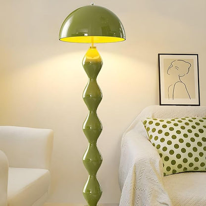 Modern Floor Lamp, Modern Standing Corner Lamp with Iron Lampshade, Tall Lamp Mid Century Standing Lamp with Foot Switch for Bedroom Reading Living Room (Green, Bulb Not Included)