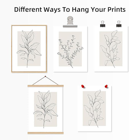 Neutral Botanical Prints Wall Art Decor Plant Minimalist Canvas Pictures Vintage Beige Wall Art Modern Farmhouse Line Poster Boho Abstract Painting Artwork for Bedroom 12x16 Inch Unframed Set of 3