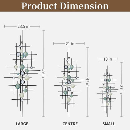 KEQAM Large Modern Metal Wall Art,Home Metal Wall Decor,Wall Sculptures Handmade Wall Hanging Wall Decoration for Living Room/Dinning Room/Bedroom/Entryway/Kitchen/Office