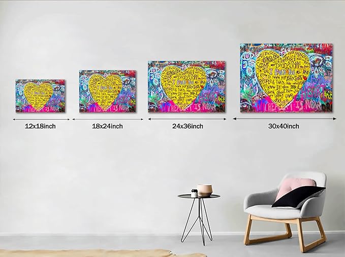 Banksy Graffiti Canvas Wall Print Art Modern Home Artwork Office Wall Decor Canvas Prints and Painting for Living Room Bathroom Giclee Art Framed and Streched Ready to Hang - 24x36inch