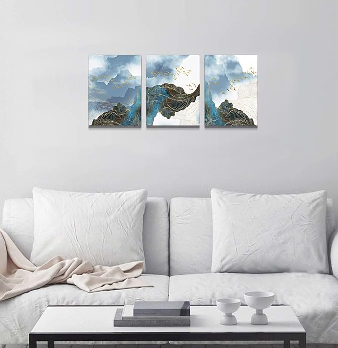 Wall Decor For Living Room Canvas Wall Art For Bedroom Modern Family Bathroom Canvas Art Kitchen Fashion Abstract Pictures Artwork Office Wall Paintings Ready To Hang Home Decoration 12" X 16" 3 Piece