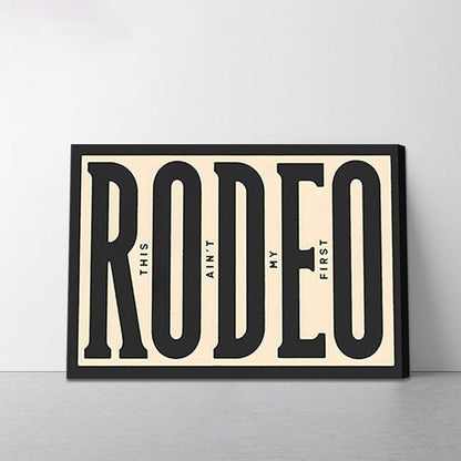 Framed Western Wall Art Vintage Southwestern Canvas Wall Decor This Ain't My First Rodeo Wall Art Southwestern Country Ranch Poster Trendy Modern Cowboy Cowgirl Picture Print(12x16in)