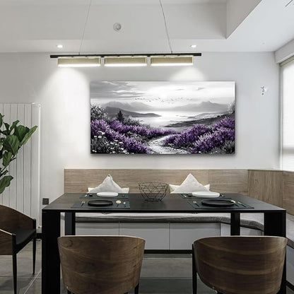 KELIYUAN Large Canvas Wall Artwork Home Decoration Painting Black And White Landscape Modern Print Painting Living Room Decor And Bedroom Office Wall Decoration Natural Scenery Mural 24 X 48 Inches