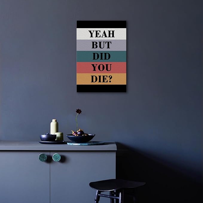 Motivational Wall Decor, Inspirational Office Quotes, Encouraging Canvas Posters, Positive Poster Framed Motivation Christmas Gift for Entrepreneur Men Women Painting Artwork for Home Office
