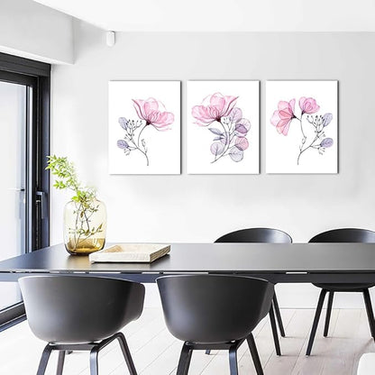 Lapremoly Large Canvas Wall Art for Living Room Wall Decor for Bedroom Vintage Flowers Picture Watercolor Painting Kitchen Home Decoration Abstract Canvas Print Artwork Modern Office Wall Posters