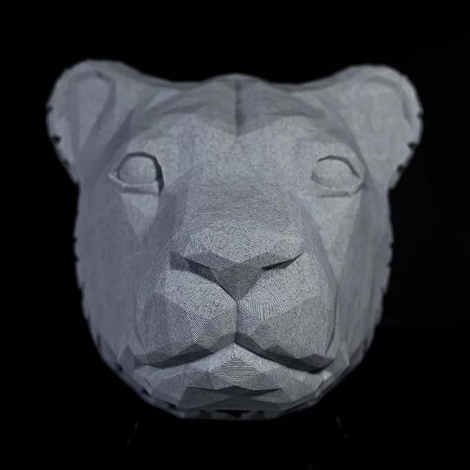3D Animal LED Wall Lamp, Creative Resin Carving, Atmosphere Rendering for Study, Bedroom, Dining Room, Stairway, Hallway, Bar (Lion)