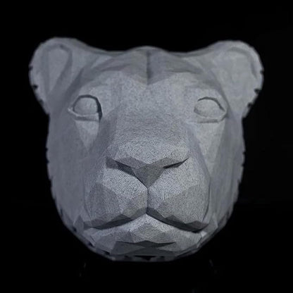 3D Animal LED Wall Lamp, Creative Resin Carving, Atmosphere Rendering for Study, Bedroom, Dining Room, Stairway, Hallway, Bar (Lion)