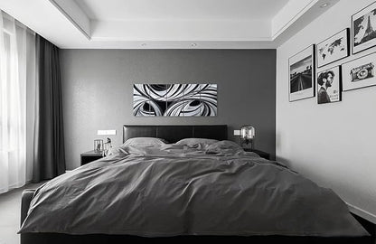 Yihui Arts Black and White Metal Art Wall Decor Hand Crafted Abstract Aluminum Artwork Modern Wall Sculpture Home Accent for Living Room Bedroom Dinning Decor