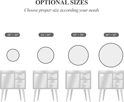 Itrue 24 Inch Round Wall Mirror, Brushed Black Metal Framed Circle Bathroom Mirror, Silver-Backed HD Tempered Glass Vanity Mirror for Over Sink, Living Room, Entryway, Hallway