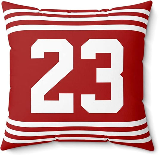 Throw Pillow 18" x 18" Soft Plush Number Stripes Pillow Gifts for San Francisco